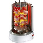 Syntrox RO-1400W-BL Vertikalgrill, 6 automatisch drehende Spieße, 1400 Watt