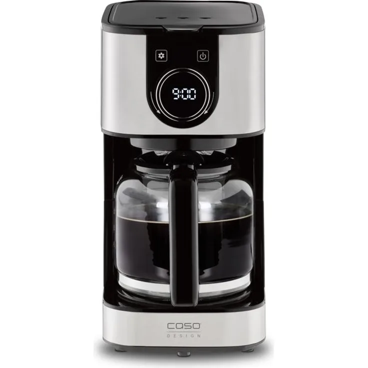 Caso 1858 Selection C 12 Filterkaffeemaschine, für 12 Tassen, silber-schwarz