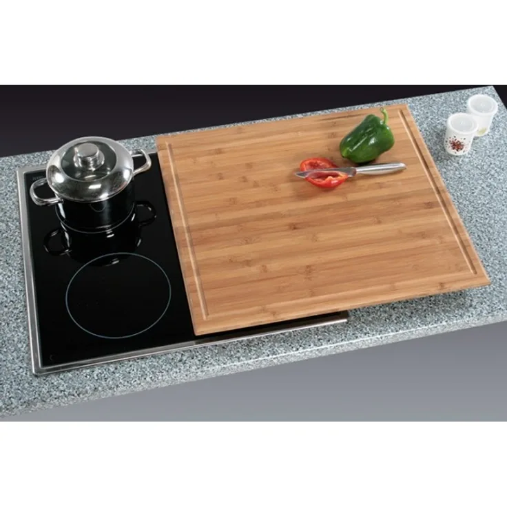 Kesper 54599 Schneide- und Abdeckplatte Bambus 56 x 50 x 4 cm