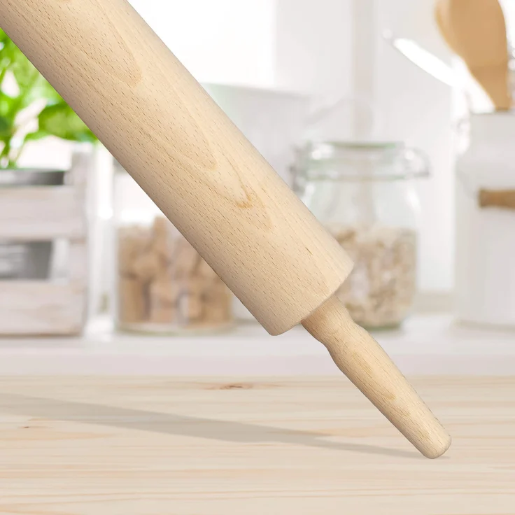 Zenker Teigrolle 6x43,5cm aus Buche, Holz, beige, 43.5 x 6 x 6 cm – Bild 3