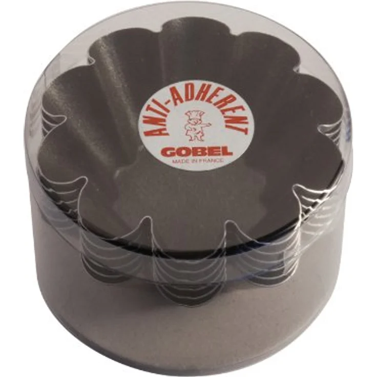 Gobel 271641 Box mit 6 Backform Mini Brioches Boden flach Antihaftbeschichtung Ø 8 cm