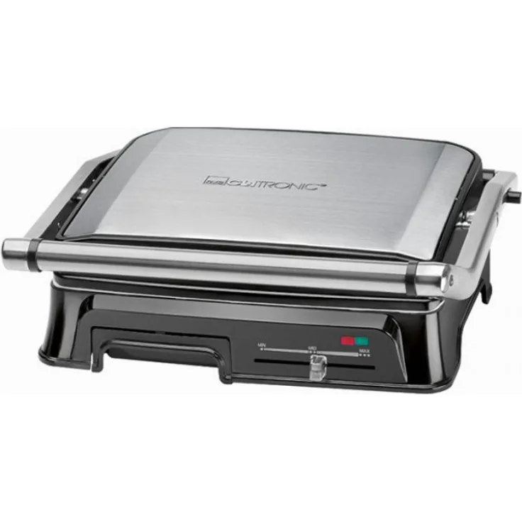 Clatronic KG 3571 Kontaktgrill, 29,5 x 23,5 cm, Keramikbeschichtete Grillplatte, 2000 Watt