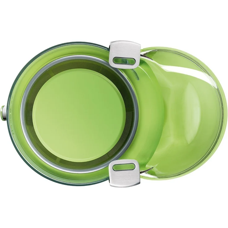 Bosch MES25G0 Entsafter VitaJuice 2 700 W, XL-Einfüllschacht, Edelstahl-Microfilter-Sieb, Ausgießer mit DripStop, weiß - apfelgrün – Bild 5