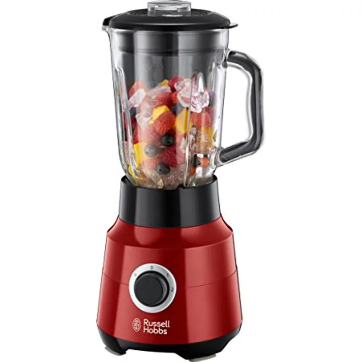 Russell Hobbs Glas-Standmixer Desire, 22.000U-min, 0.9 PS-Motor, Impuls--Ice-Crush-Funktion, 1.5l Glasbehälter, Edelstahlmesser, Mixer, elektrischer Zerkleinerer, Smoothie-Maker 24720-56