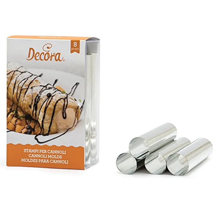 DECORA 0060210 8ER-Pack Formen FÜR Cannoli NORMAL 2X12 cm