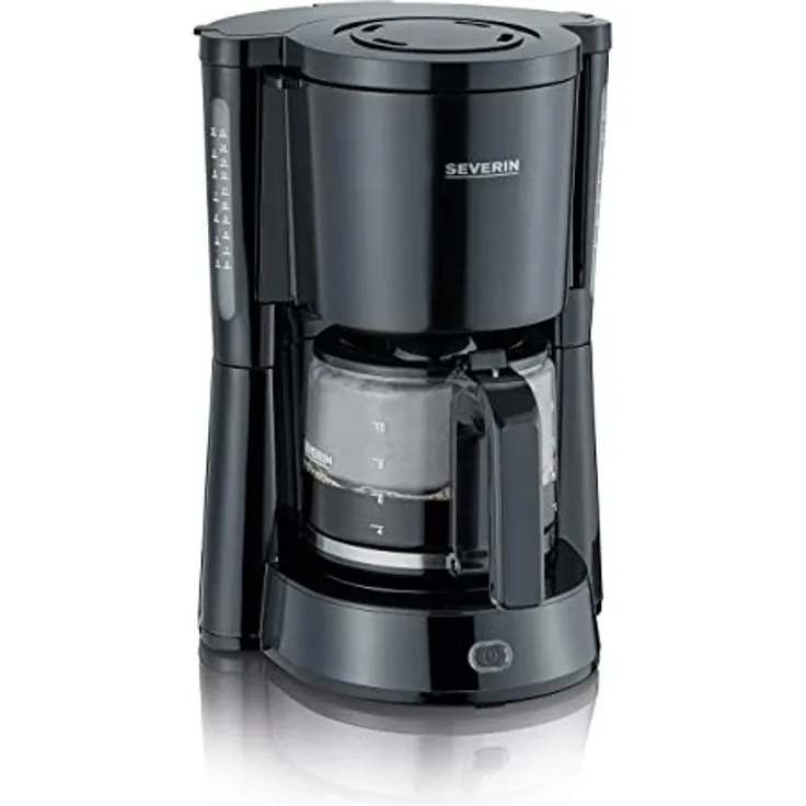 SEVERIN KA 4815 Type Kaffeemaschine (Für gemahlenen Filterkaffee, 10 Tassen, Inkl. Glaskanne) schwarz