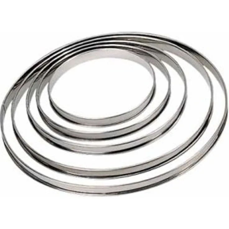 De Buyer 3091.06N – Tortenring, rund, Edelstahl, abgerundeter Rand, Diamètre 20 cm