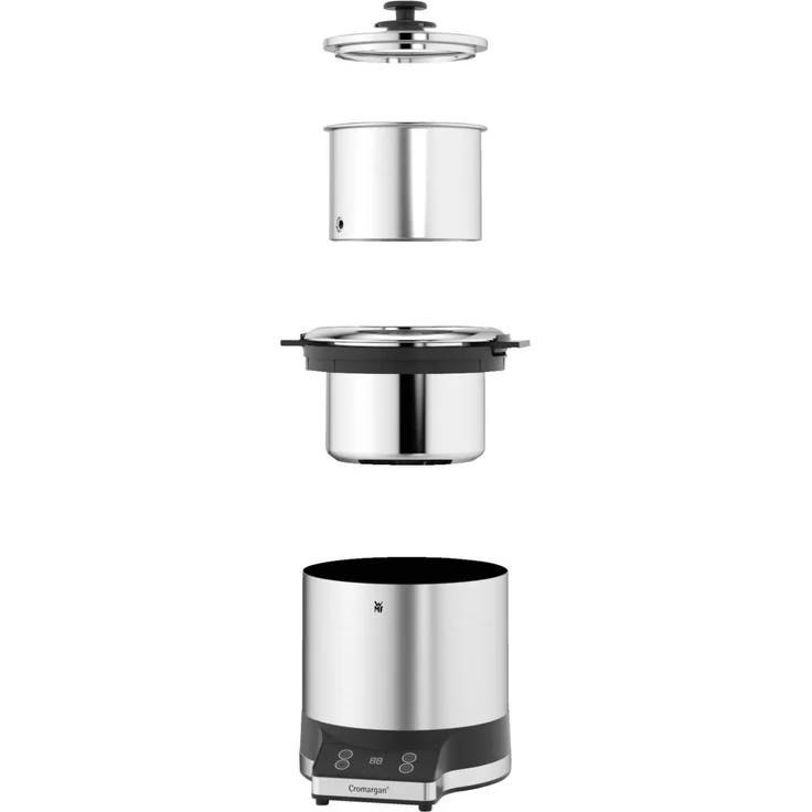 WMF Küchenminis Reiskocher, 220 W, mit Lunch-to-go-Box, Damfgarer, platzsparend, Innentopf mit To-Go-Deckel, 1,0l Volumen, cromargan matt – Bild 4