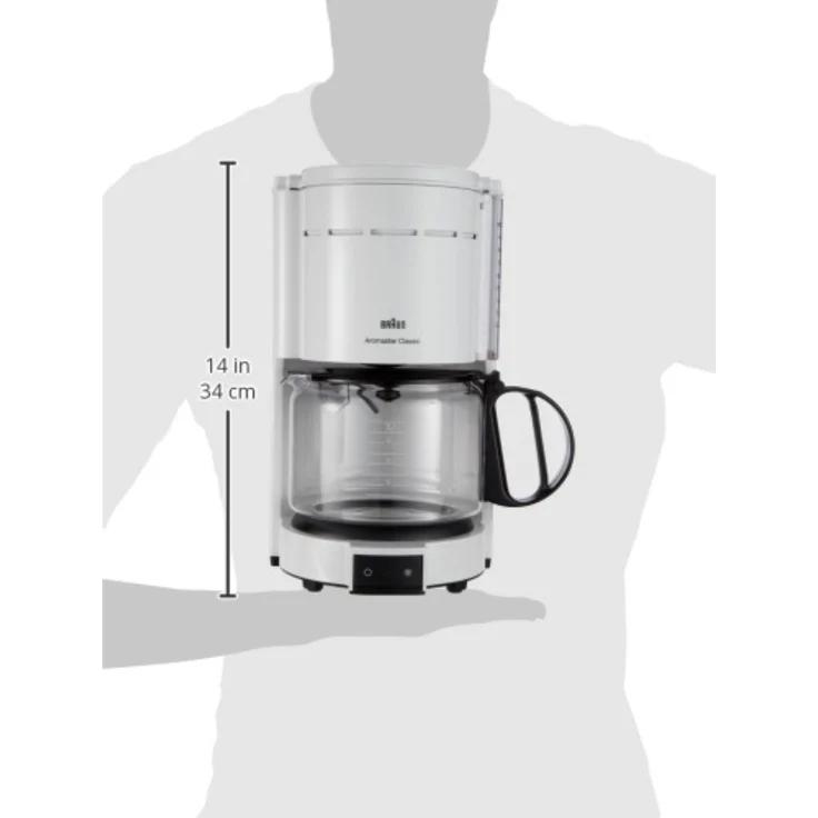 Braun KF47 Aromaster Classic Filterkaffeemaschine, für 10 Tassen, weiß – Bild 4