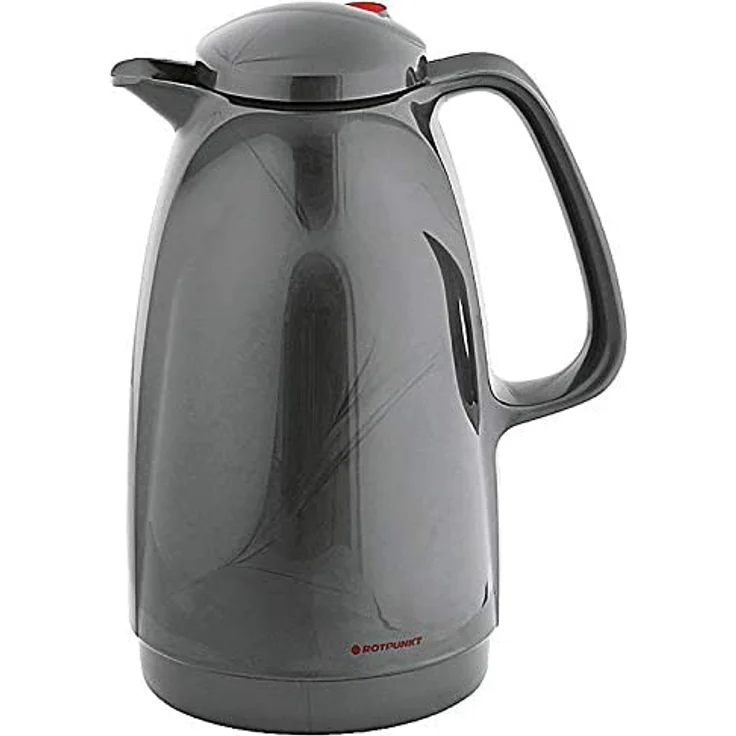 ROTPUNKT Isolierkanne 227 BELLA, 1,5 l titan, Glaseinsatz, BPA-frei, lange Isolierung