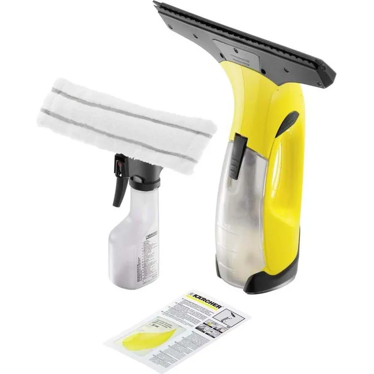 Kärcher WV 2 Plus Fenstersauger, 25 min Akkubetrieb, Sprühflasche mit Mikrofaserbezug, abnehmbarer Wassertank, 1.633-301.0 