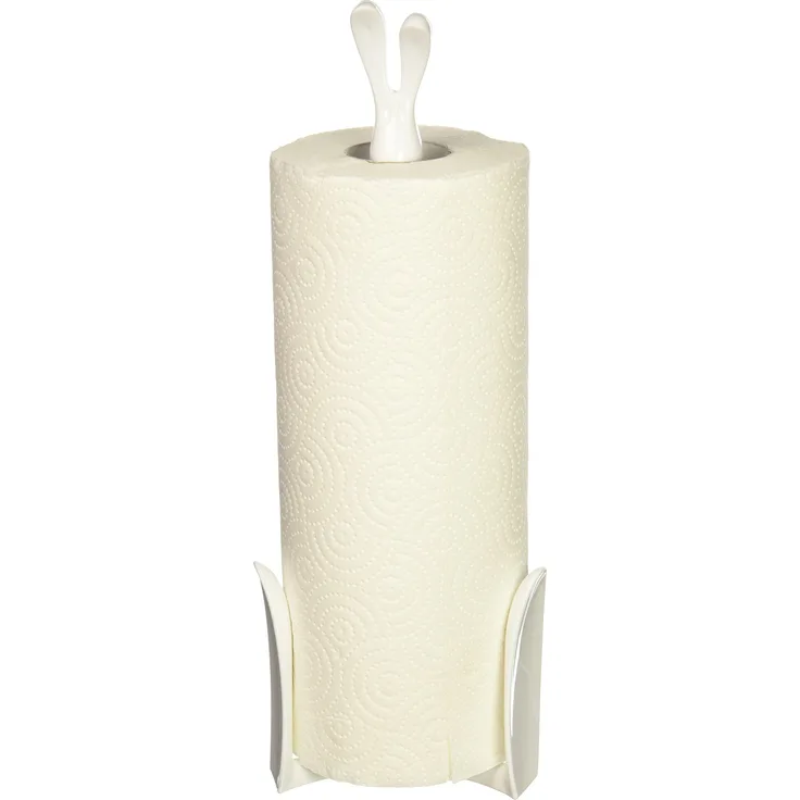 koziol Küchenrollenhalter Roger, Kunststoff, solid weiß, 11,6 x 12,3 x 33,4 cm