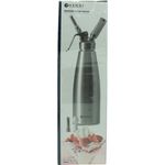 HENDI Sahnespender, Inklusive Set aus 3 Edelstahl Spritztüllen und Reinigungsbürste, Sahne-Mousses-Desserts-kalten Schäumen-Saucen, 1L, ø98x(H)330mm, Edelstahl, Silber