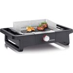 Severin PG 8123 Tischgrill, 2500W, Edelstahl, indoor & outdoor einsetzbar, schwarz