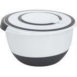 Rührschüssel mit Deckel Spritzschutz 5 Liter Weiss Schwarz