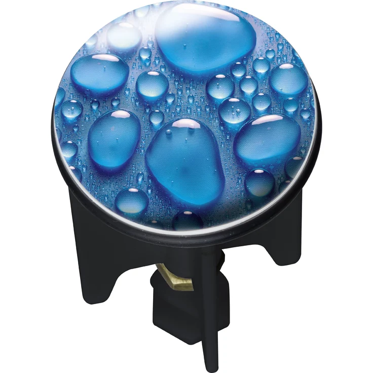 WENKO 20795100 Waschbeckenstöpsel Pluggy Drops, Abfluss-Stopfen, für alle handelsüblichen Abflüsse, Kunststoff, 3.9 x 6.5 x 3.9 cm, Mehrfarbig