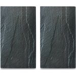 Zeller 26258 Herdabdeck--Schneideplatten Schiefer, 2-er Set Glas, anthrazit, 52 x 30 x 0.8 cm, 2 Einheiten