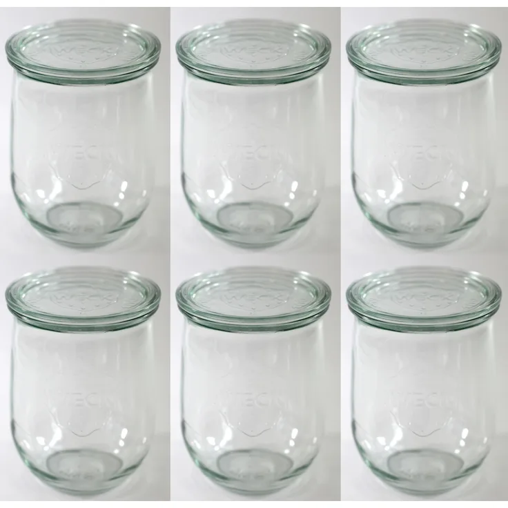 Weck Tulpen-Glas, runder Rand, glas, durchsichtig, 1050 ml, 6 Stück