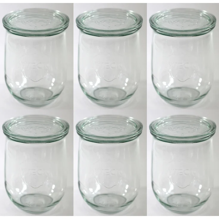 Weck Tulpen-Glas, runder Rand, glas, durchsichtig, 1050 ml, 6 Stück