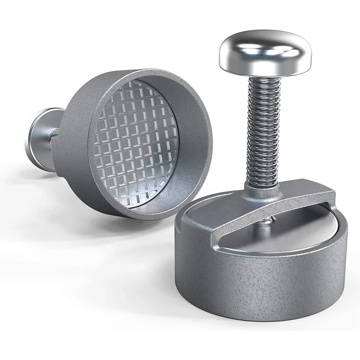 Profi Burgerpresse Hamburgerpresse Ø 100 mm Aluminium - Pattyauswerfer Anti-Haft-Prägung | Aluguss-Presse für perfekte Burger Hamburger | Pattie Maker Patty Former - hochwertige Hackfleischpresse