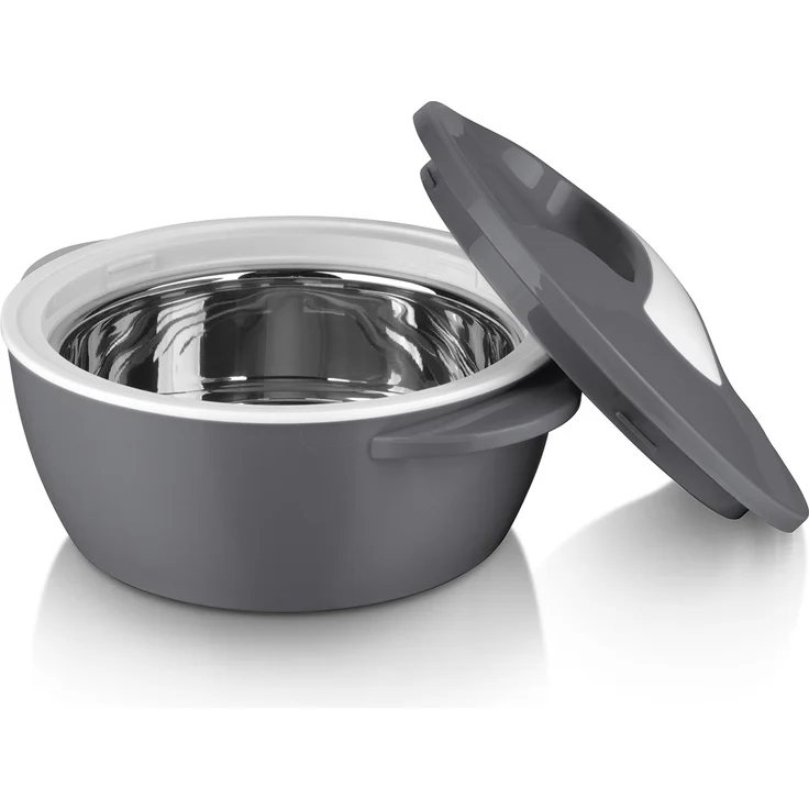 MAXXMEE Thermo-Schüssel Mikrowelle - 1400 ml - grau-weiß