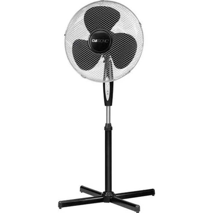 Clatronic VL 3741 S Standventilator, Ø 40 cm, Oszillierend, 3 Laufgeschwindigkeiten, 2 elektronische Windmodus-Funktionen, elektronischer Timer, Fernbedienung, schwarz