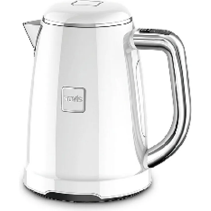 NOVIS Edelstahl-Wasserkocher KTC1, 2400W, 1,6L, mit elektronischer Temperatureinstellung, weiß