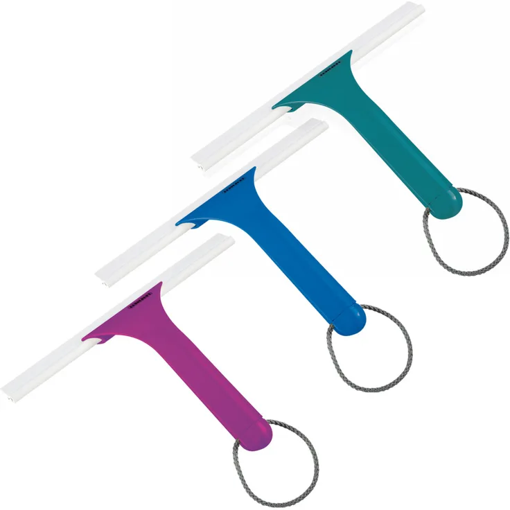 Leifheit 41672 Duschkabinenabzieher, One Size, Edition Color: Rosa, Lagoon-Grün oder Blau, one Size