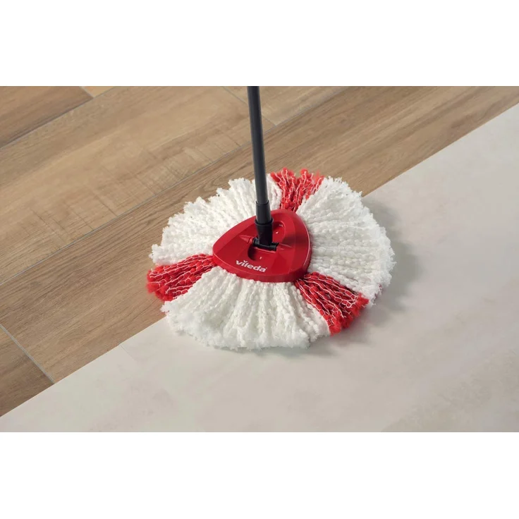 Vileda Turbo EasyWring & Clean Komplett Set, Wischmop und Eimer mit PowerSchleuder, grün – Bild 3