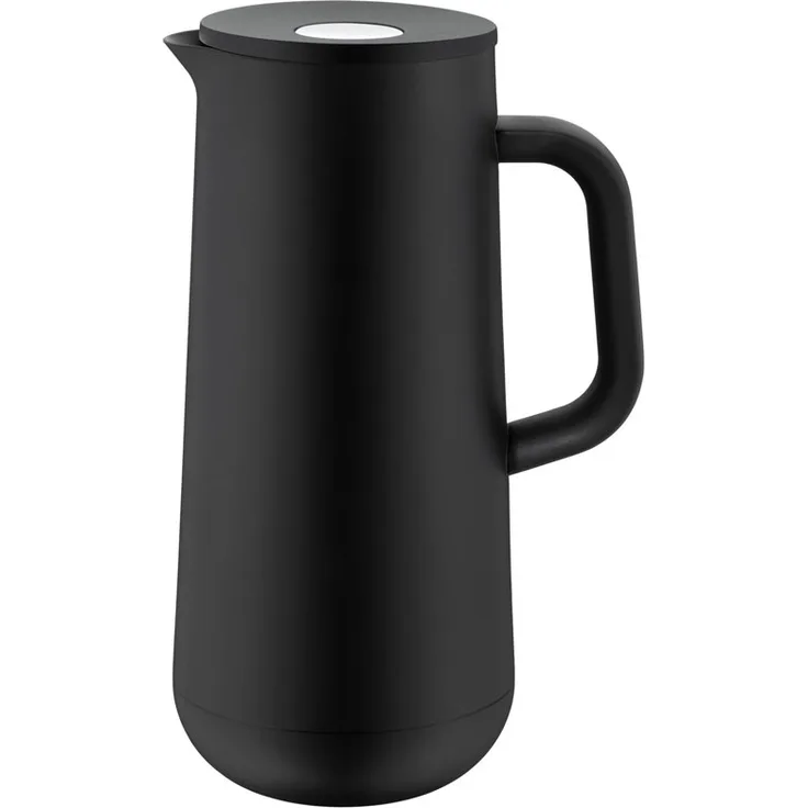 WMF Isolierkanne Thermoskanne Impulse, 1,0 l, für Kaffee oder Tee Druckverschluss hält Getränke 24h kalt und warm, schwarz