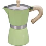 Gnali & Zani VEZ006-IND-GREEN Venezia - Esspressokocher, grün, 6 Tassen Espressokocher, Aluminium