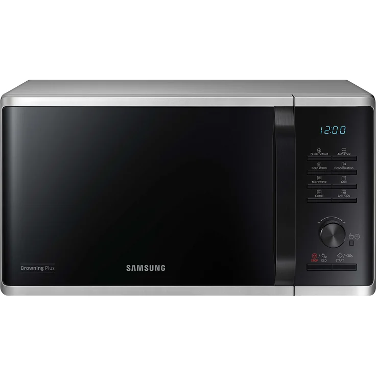 Samsung MG23K3515AS Kombi-Mikrowelle mit Grill, Standgerät, 23 Liter Garraum, 800 Watt, silber, schwarz – Bild 1