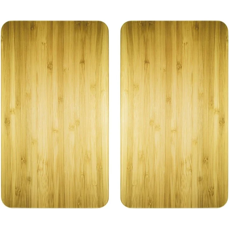 Wenko Herdabdeckplatte Universal Holz-Optik, 2er Set, für alle Herdarten – Bild 1