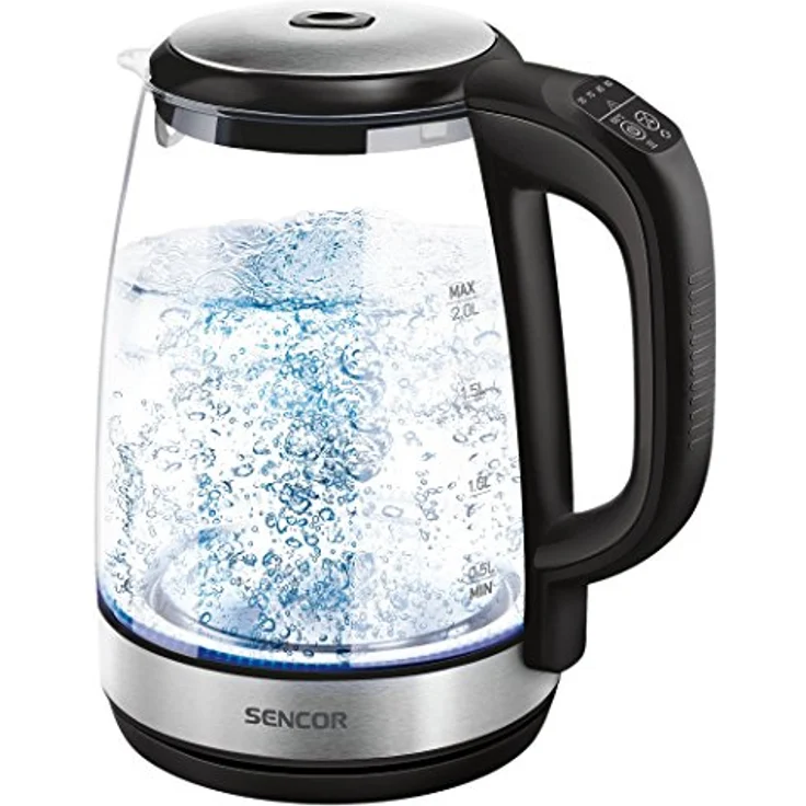 SENCOR SWK 2090BK Glas Wasserkocher mit LED-Beleuchtung (2200 Watt, Volumen 2,0 L) glass – Bild 1