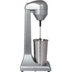 Beper Elektrischer Standmixer für Milchshakes, Frappés, Smoothies und Cocktails, 2-Gänge, Aluminiumbehälter 0,5 l, 100 W Silber