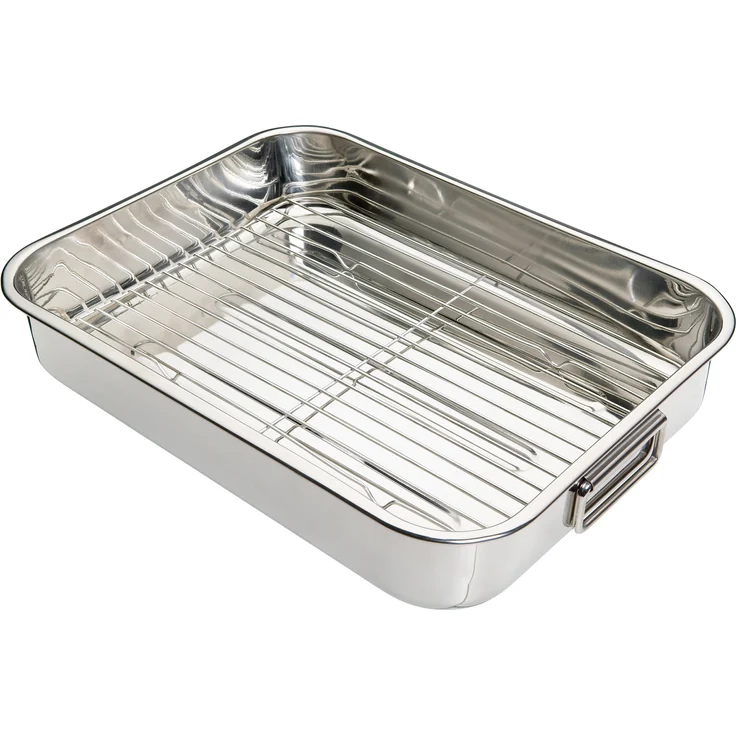 Kitchen Craft Bräter mit Rost aus Edelstahl