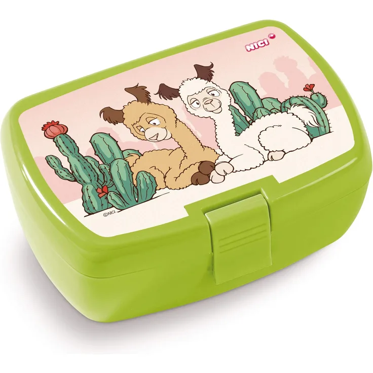 NICI 45460 Brotdose, Alpaka,18x12,5x6,5cm, hellgrün