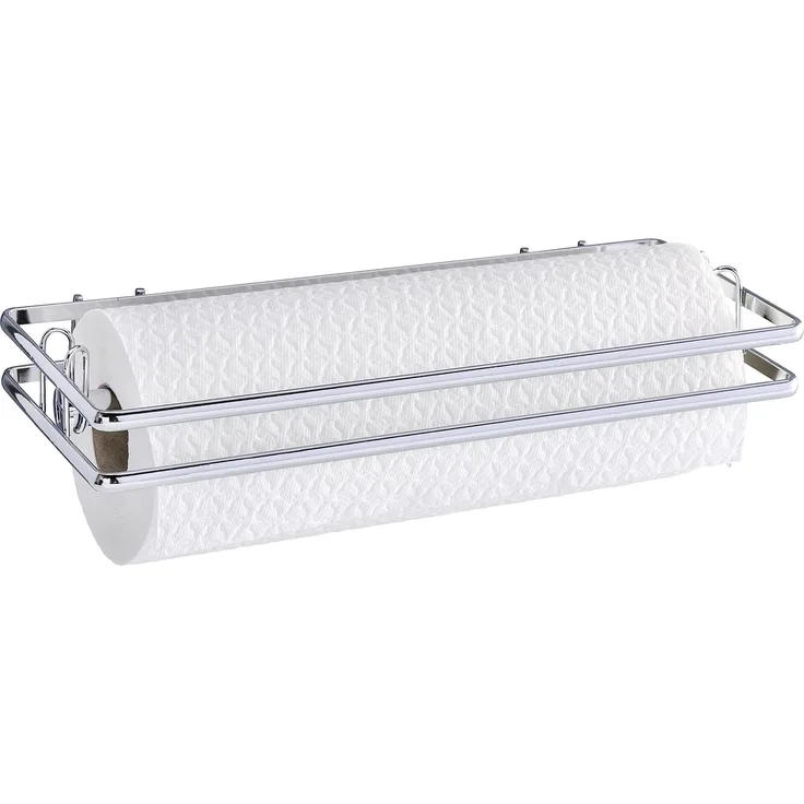 Wenko Küchenrollenhalter Style - Wandrollenhalter, 32 x 4 x 13 cm, silber glänzend