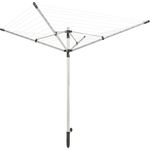 Leifheit Wäscheschirm LinoPush 500 mit 50m Leinenlänge für 5 Waschmaschinenladungen, wetterfeste Leinen, Wäschespinne mit robusten Stahltragearmen inkl. Bodenhülse und Schutzhülle, Push-Öffnungssystem