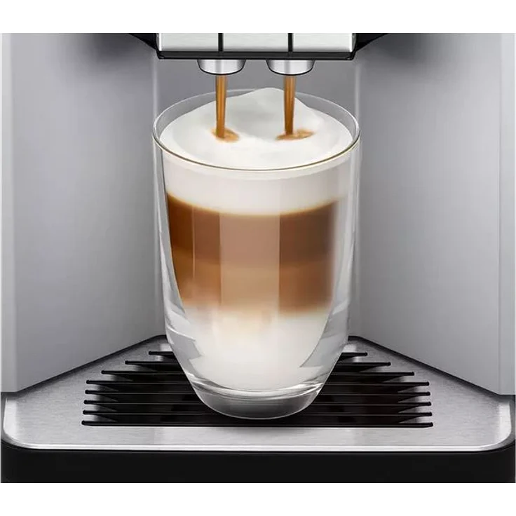 Siemens EQ.500 integral Kaffeevollautomat TQ503D01, einfache Bedienung, integrierter Milchbehälter, zwei Tassen gleichzeitig, 1.500 Watt, silber – Bild 3