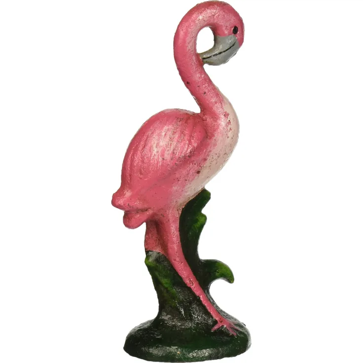 Design Toscano Pinker Flamingo, Flaschenöffner aus Eisenguss