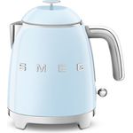 Smeg KLF05PBEU Wasserkocher Mini 50's Style, 1400W, 0,8 L, Kunststoff, Wasserstandsanzeige, pastellblau