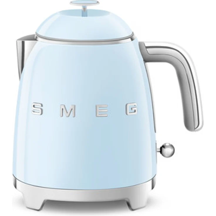 Smeg KLF05PBEU Wasserkocher Mini 50's Style, 1400W, 0,8 L, Kunststoff, Wasserstandsanzeige, pastellblau – Bild 1
