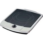 ROMMELSBACHER Einzelkochplatte CT 2200-E, Ceran Kochfläche, 2-Kreis Heizelement 140-210 mm, energiesparend, kurze Aufheizzeit, stufenlose Regelung, Überhitzungsschutz, Edelstahl