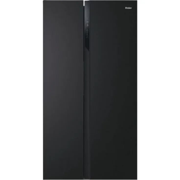 Haier HSR3918ENPB Side-by-Side-Kühlschrank, freistehend, schwarz