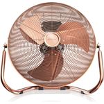 Brandson Windmaschine Retro Stil - Ventilator in Kupfer - Standventilator 30cm - Tischventilator Bodenventilator - hoher Luftdurchsatz - robuster Stand - stufenlos neigbarer Ventilatorkopf - Kupfer