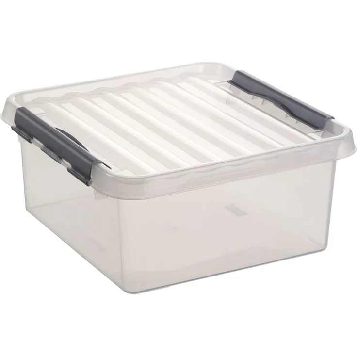 Helit H6162802 - Aufbewahrungsbox ''the q-line'' 18L, transparent