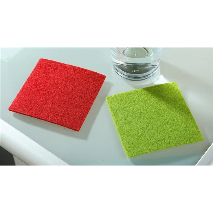Gilde Filz Untersetzer quadratisch 4er Set L 10 x B 10 cm grün