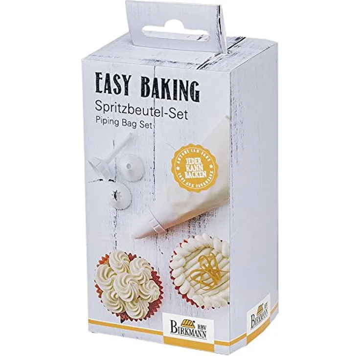 RBV Birkmann 410909, Easy Baking, Spritzbeutel-Set, 6-teilig