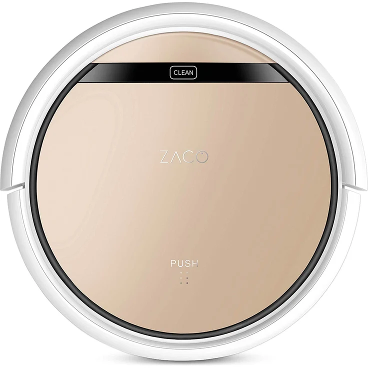 Zaco Beetles V5s Pro Saugroboter mit Wischfunktion, 120 min Akkubetrieb, Fernbedienung, Infrarot-Sensoren, gold – Bild 1